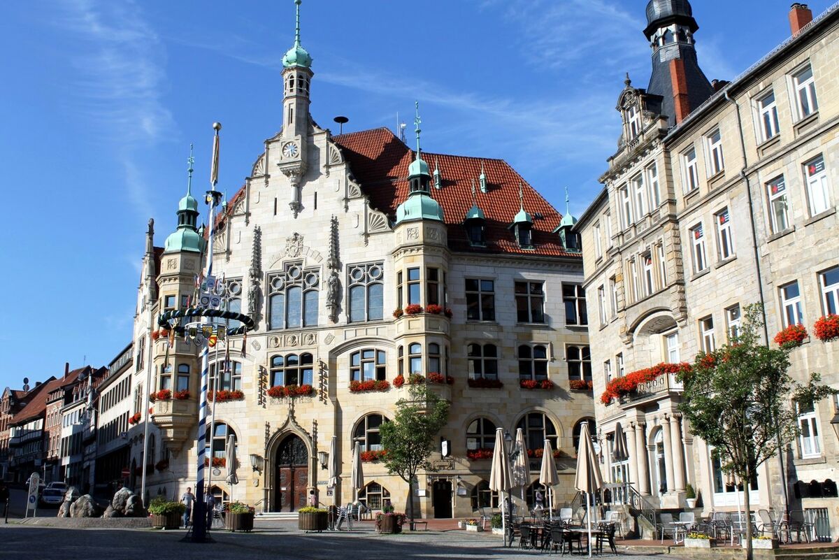 Stadt Helmstedt Rathaus Schlie T Am Juli Fr Her